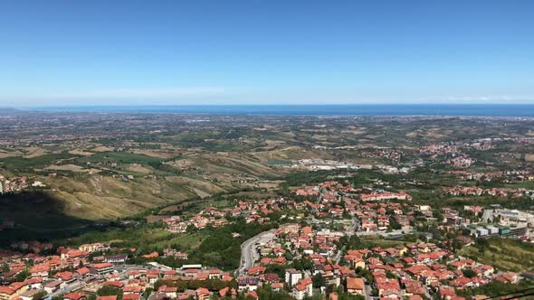 Fantastic View From the Castle of the State of San Marino