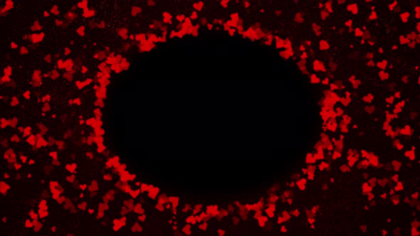 Red Background With Hearts alt