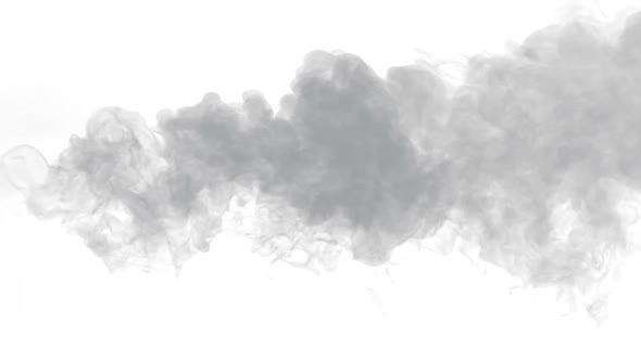 Smoke on white background, Slow Motion