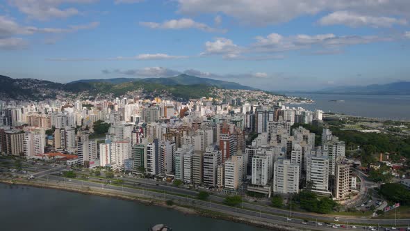 Residential District with Apartment Buildings in Florianopolis City Center Brazil