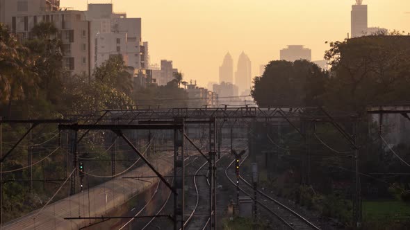 Timelapse of Mumbai local trains