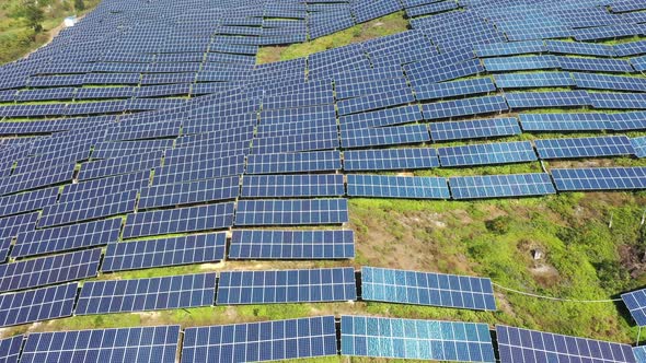 Solar power station in montain