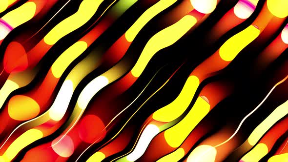 Abstract Vertical Wavy Red And Yellow Stripes 4K