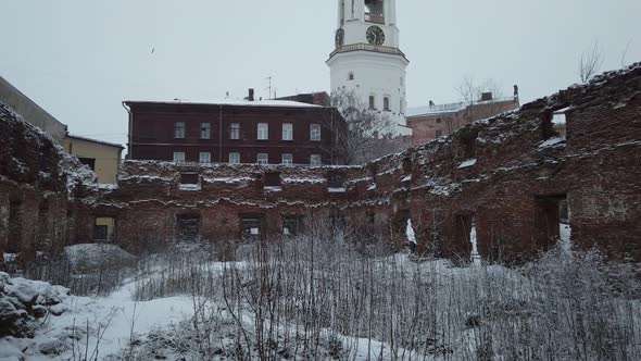 Clock Tower From the Window of the Destroyed Church, Vyborg