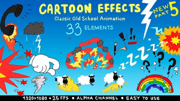 Classic Cartoon 2D Effects (33 Elements)