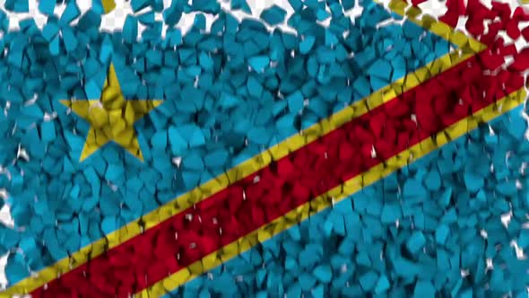Democratic Republic of the Congo Flag Breaking Rocks Transition