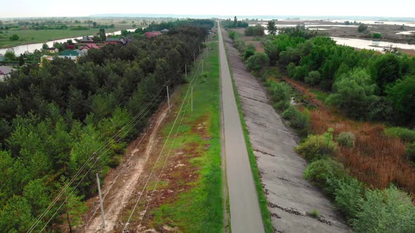 Panorama of the Road Going Into the Distance