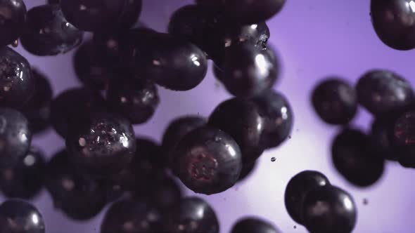 Blueberries are Flying and Colliding in Slow Motion