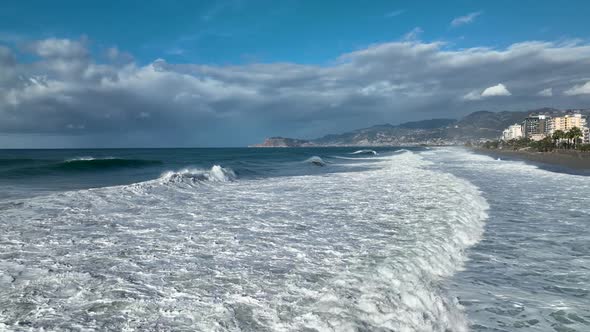 Dramatic Sea Texture  Filmed on a Drone