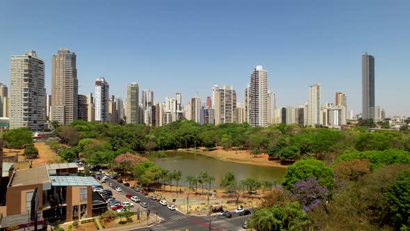 Cityscape of Goiania Brazil. Panorama landscape of brazilian midwest city.