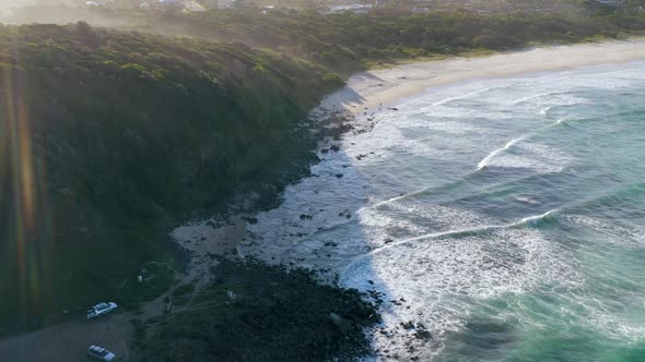 Aerial photography of the beach and sea