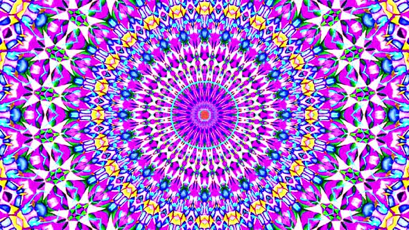 Bright abstract light governing full color, kaleidoscope,purple background