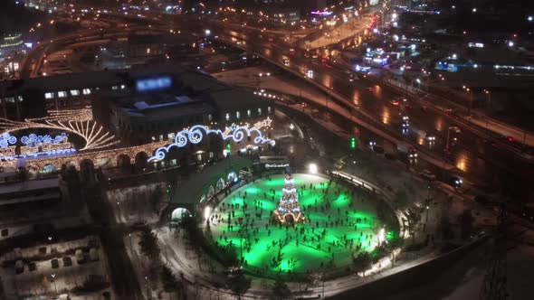 New Year's Lighting in the City Square