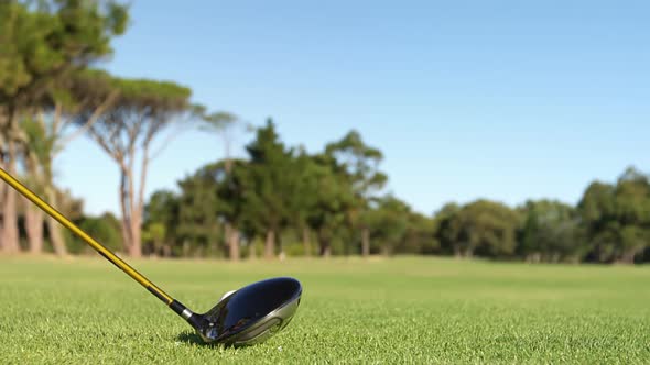 Golfer playing golf