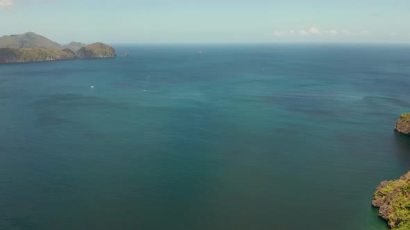 Seascape with Tropical Islands El Nido, Palawan, Philippines