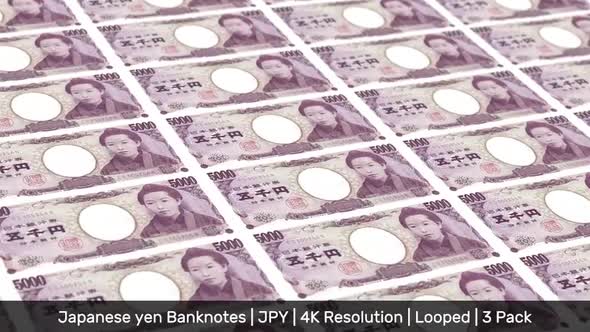 Japan Banknotes Money / Japanese yen / Currency ¥, JP¥ / JPY / 3 Pack - 4K