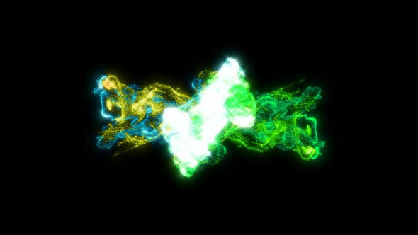 Color Fluids Collider on Black Liquid Splash Abstract Smoke Cloud Particles alt