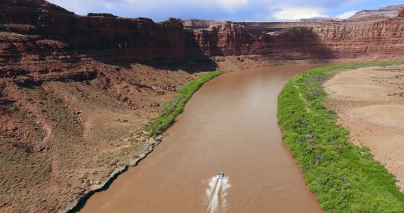 Scenic Boat Ride Within Canyon's High Walls.