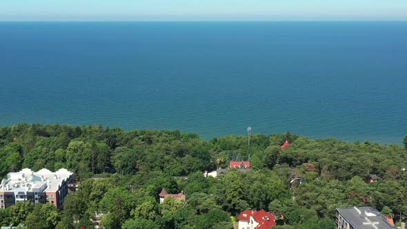 Baltic Sea Coastline with Svetlogorsk Town