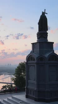 Monument To Vladimir the Great at Dawn in the Morning