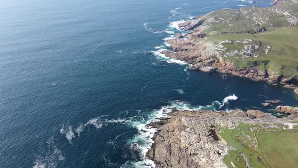 Aerial View of the Rocks in the Sea at Crohy Head Sea Arch County Donegal  Ireland