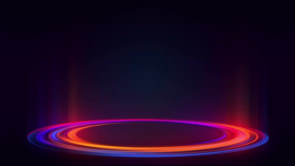 Colorful Gradient Neon Glowing Circle Backdrop