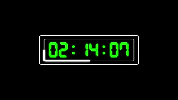 3 Minutes Countdown Digital Clock Timer Three Min with Box Animation