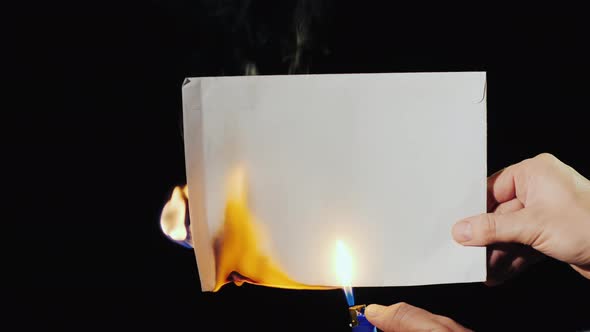 A Man Burns an Unopened Letter