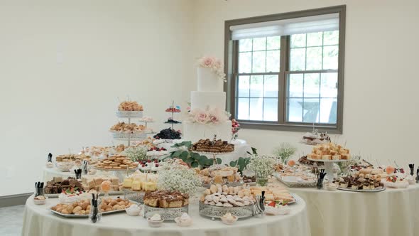 Candy Bar Wedding Candy Buffet at a Wedding Move Camera