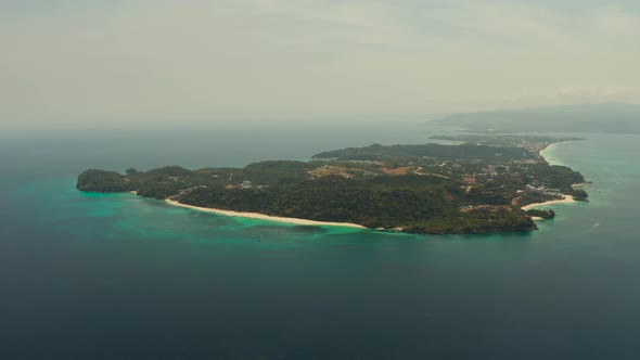 Tropical Island with Sandy Beach, Boracay, Philippines