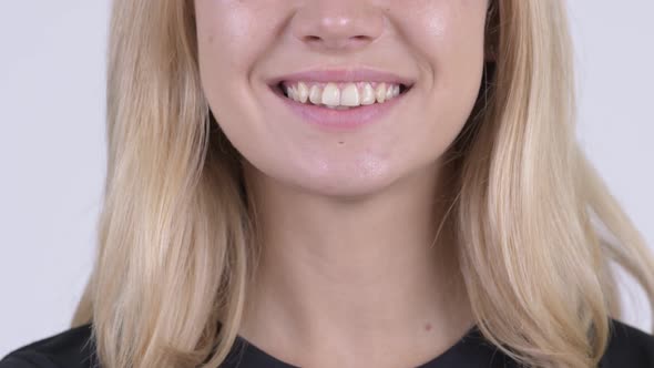 Smile of Young Beautiful Blonde Woman