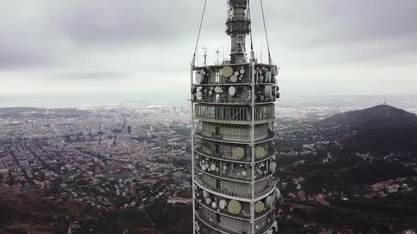 Aerial View of Tibidabo Barcelona