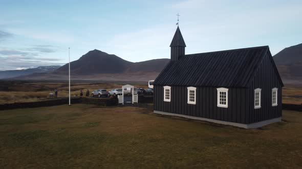 Búðakirkja, famous on the southern side of the Snaefellsness peninsula