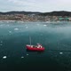 A Boat Sailing On An Icy Water - VideoHive Item for Sale