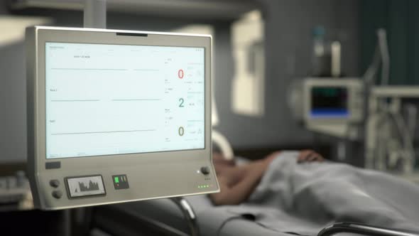 Medical monitoring device detects the slow decrease of an ill persons heart rate alt