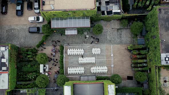 Large Holiday Tables On Terrace