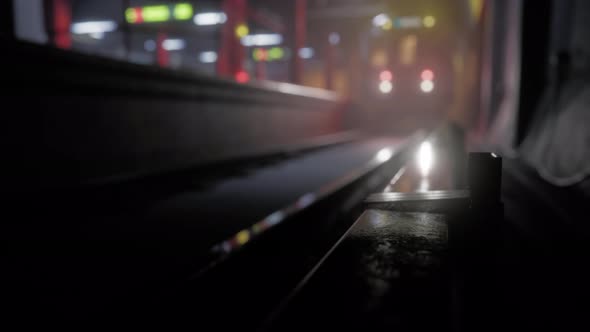 Empty Old Subway Train Station alt