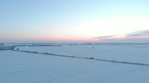 Sunset Winter Field