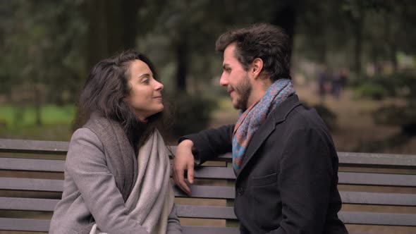 rejection of love, unrequited love.Man refuses the courtship of a woman the park