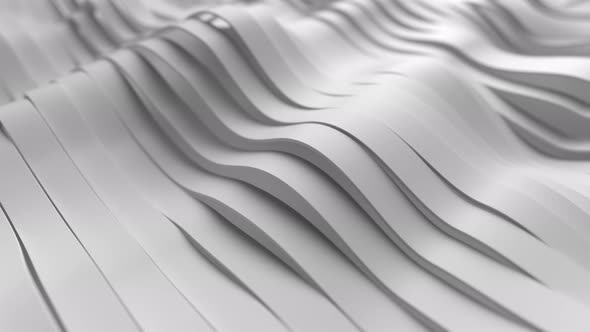 Abstract Background with White Wavy Stripes