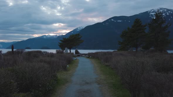 Beautiful Panoramic View of Canadian Mountain Landscape