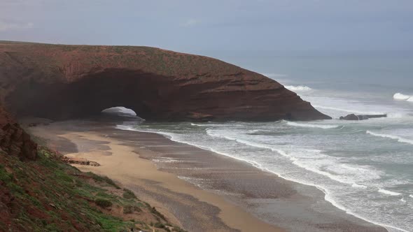 Natural Arch on Legzira Beach, Atlantic Coast