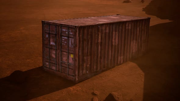 Abandoned Shipping Container in the Desert