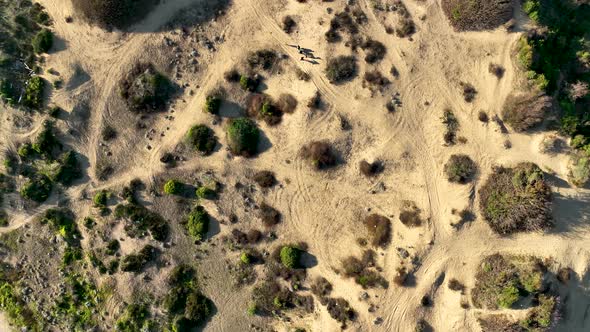 Texture of dust aerial view 4 K Turkey Side