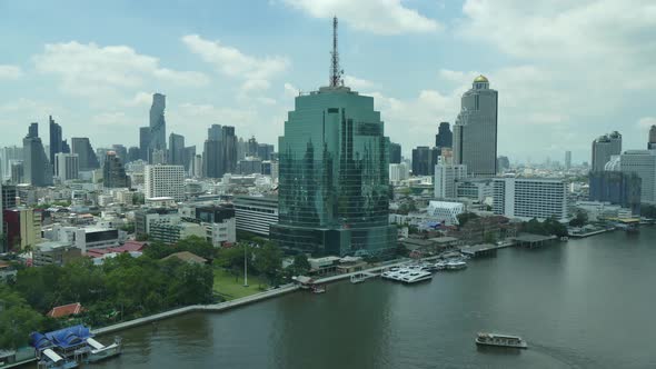 Beautiful building architecture around Bangkok city in Thailand