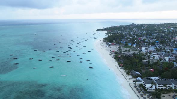 Indian Ocean Near the Shore of Zanzibar Tanzania