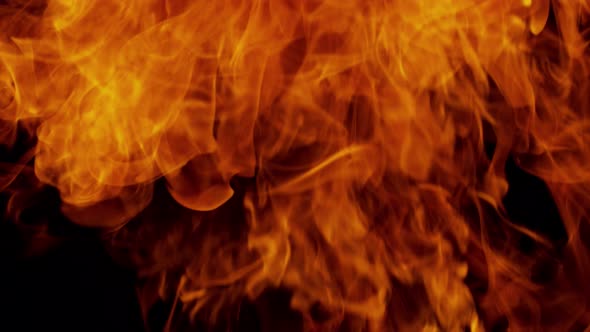 Super Slow Motion Shot of Fire Flames at 1000Fps alt