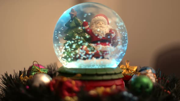 Santa Claus Magical Sphere Christmas Concept 4