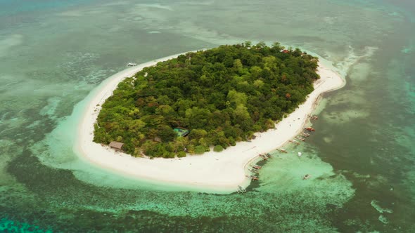 Tropical Island with Sandy Beach