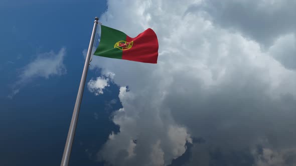 Portugal Flag Waving 4K